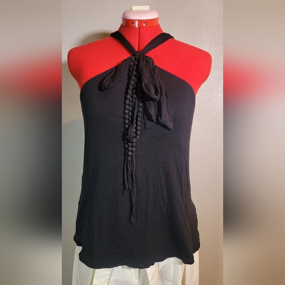 🍉Summer Sale🍉Armani Exchange Black Neck Halter with Bow accent, Size L - Picture 2 of 6